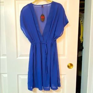 NWT Avidlove Beach Cover-Up Super Flattering Royal Blue Sz M